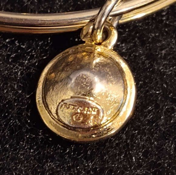 ALEX AND ANI 18K RAFAELIAN GOLD PLATED BANGLE BAR EXPANDABLE BRACELET WITH CHARM - Picture 7 of 7